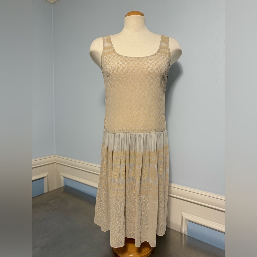 Anthropologie Hoss Intropia - sheer drop waist printed vintage midi dress